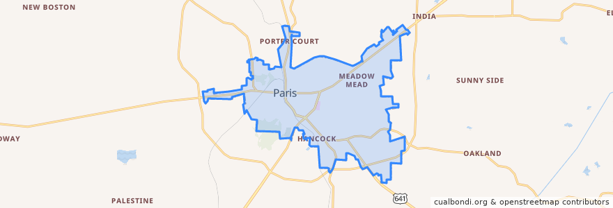 Mapa de ubicacion de Paris.