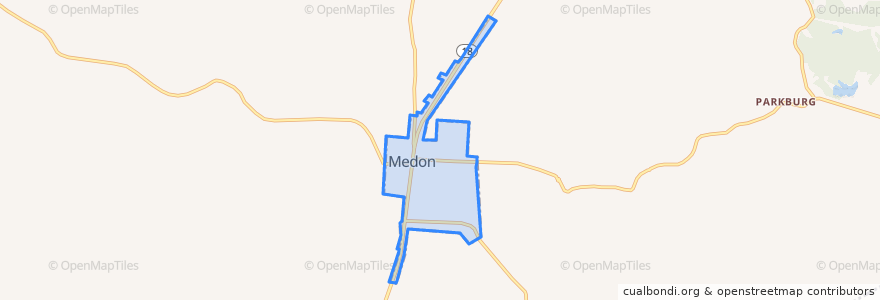 Mapa de ubicacion de Medon.