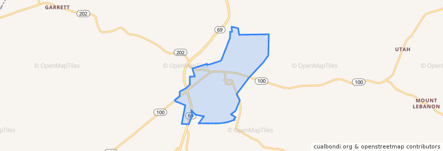 Mapa de ubicacion de Decaturville.