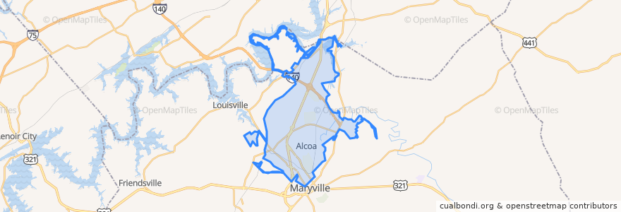 Mapa de ubicacion de Alcoa.