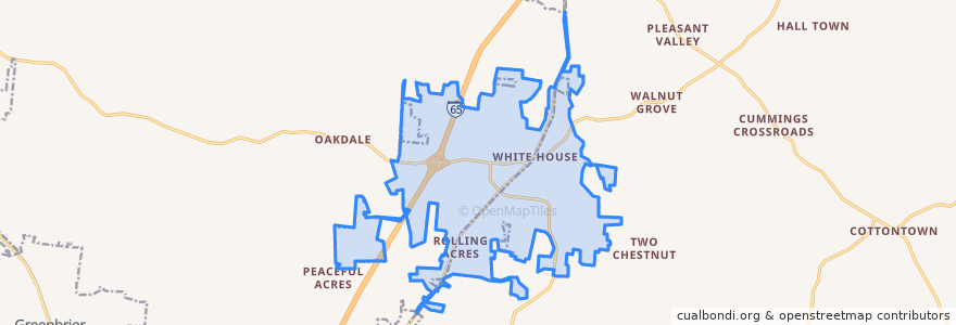 Mapa de ubicacion de White House.