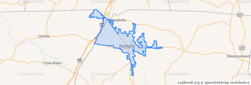 Mapa de ubicacion de Portland.