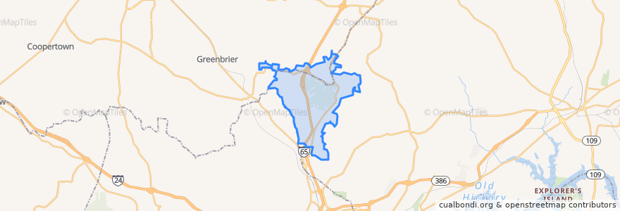Mapa de ubicacion de Millersville.