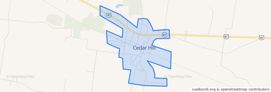 Mapa de ubicacion de Cedar Hill.