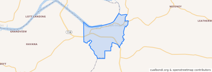 Mapa de ubicacion de Clifton.