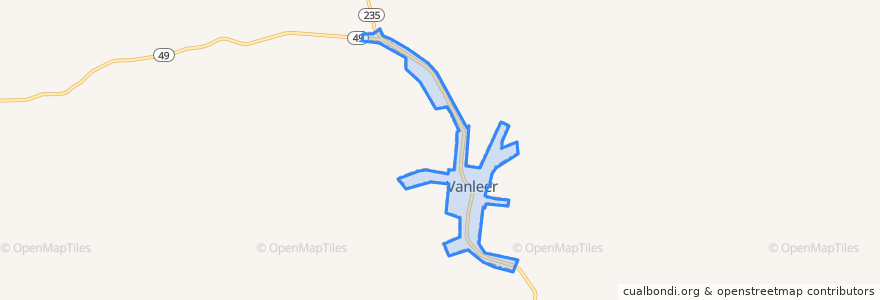 Mapa de ubicacion de Vanleer.