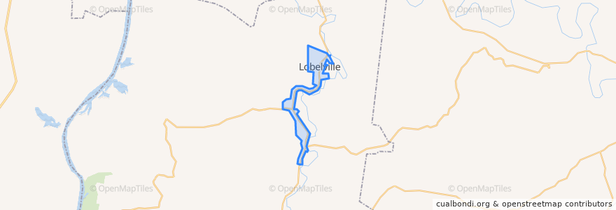 Mapa de ubicacion de Lobelville.