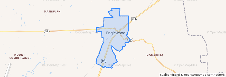 Mapa de ubicacion de Englewood.