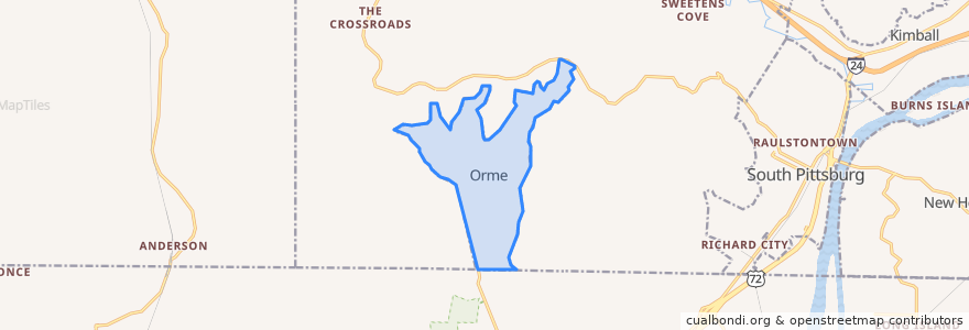 Mapa de ubicacion de Orme.