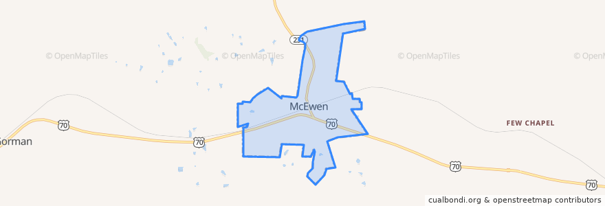 Mapa de ubicacion de McEwen.
