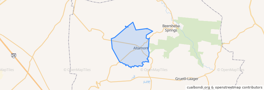 Mapa de ubicacion de Altamont.