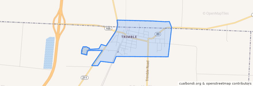 Mapa de ubicacion de Trimble.