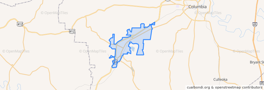 Mapa de ubicacion de Mount Pleasant.
