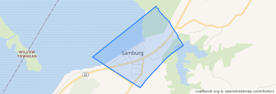 Mapa de ubicacion de Samburg.