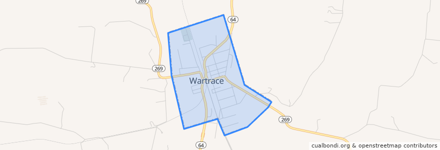 Mapa de ubicacion de Wartrace.