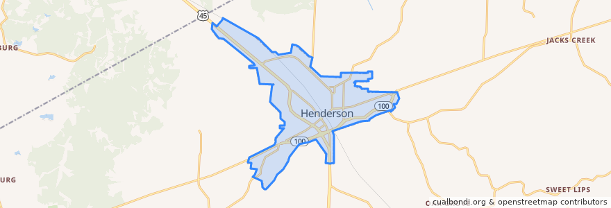 Mapa de ubicacion de Henderson.