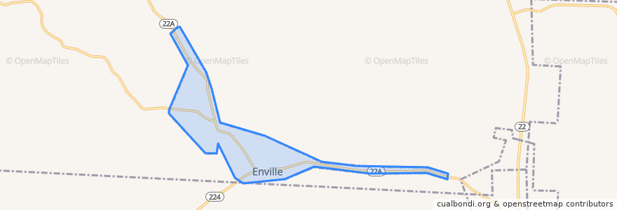 Mapa de ubicacion de Enville.