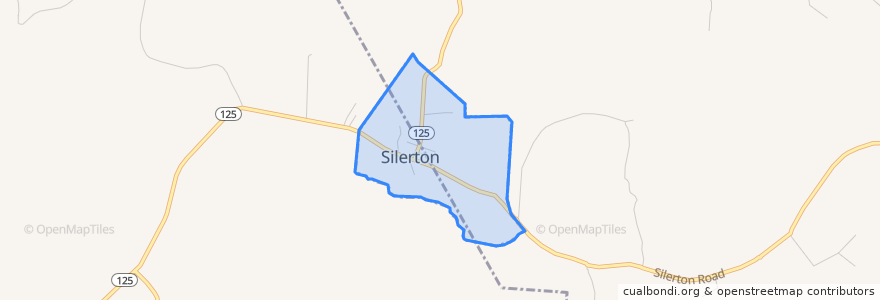 Mapa de ubicacion de Silerton.
