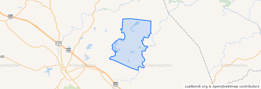Mapa de ubicacion de Fairfield Glade.