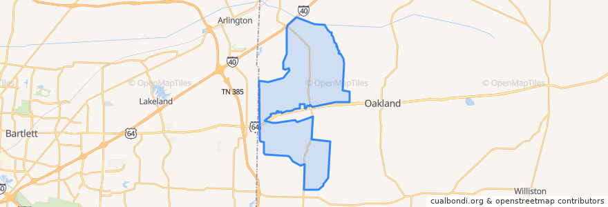 Mapa de ubicacion de Hickory Withe.