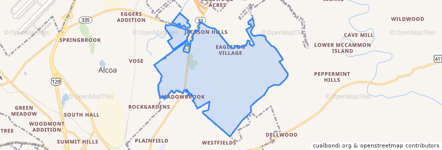 Mapa de ubicacion de Eagleton Village.