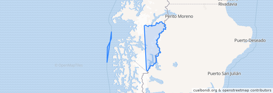 Mapa de ubicacion de Provincia de Capitán Prat.