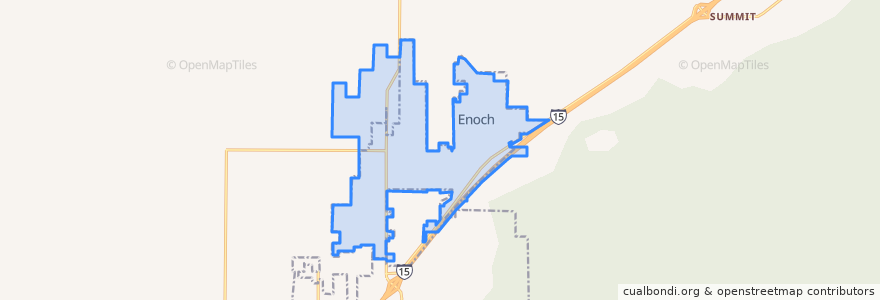 Mapa de ubicacion de Enoch.