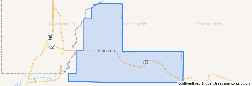 Mapa de ubicacion de Kingston.