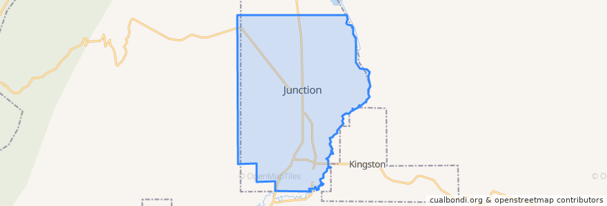 Mapa de ubicacion de Junction.