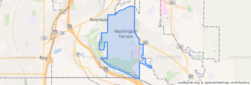 Mapa de ubicacion de Washington Terrace.
