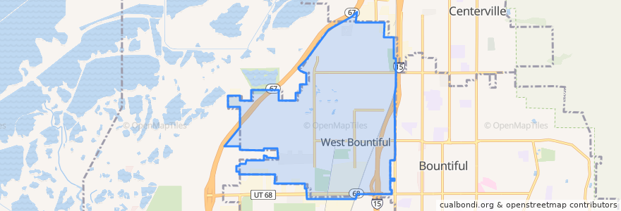 Mapa de ubicacion de West Bountiful.