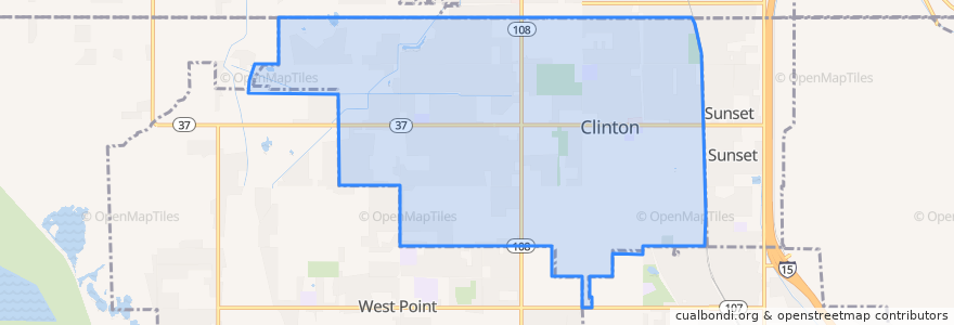 Mapa de ubicacion de Clinton.