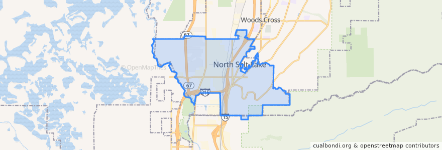 Mapa de ubicacion de North Salt Lake.