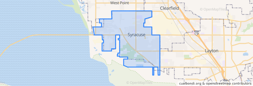 Mapa de ubicacion de Syracuse.