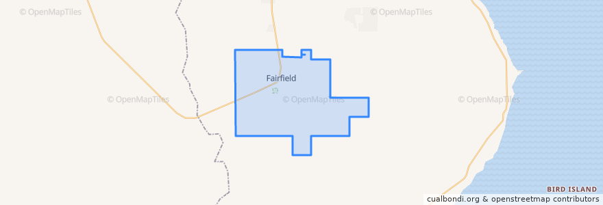 Mapa de ubicacion de Fairfield.