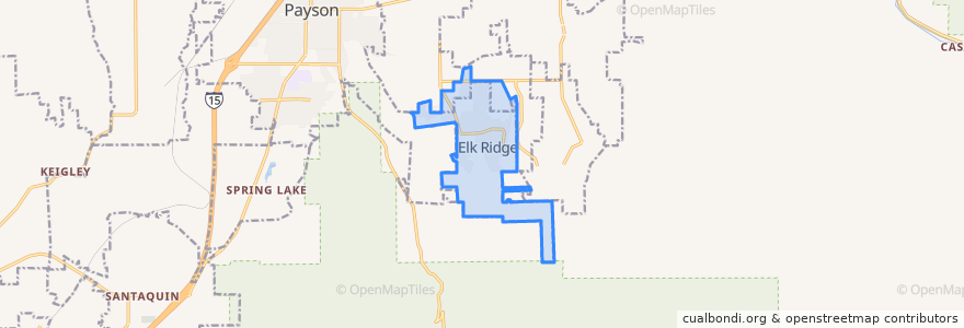 Mapa de ubicacion de Elk Ridge.