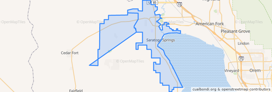 Mapa de ubicacion de Saratoga Springs.