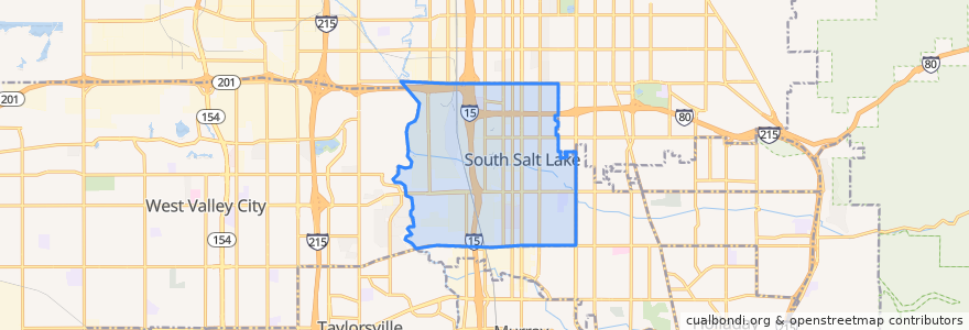 Mapa de ubicacion de South Salt Lake.