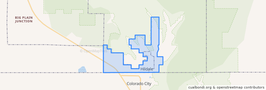 Mapa de ubicacion de Hildale.