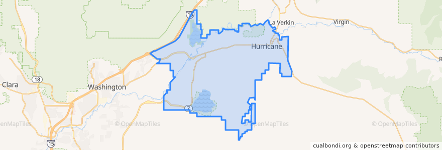 Mapa de ubicacion de Hurricane.