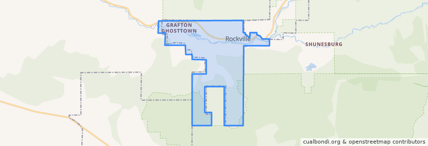 Mapa de ubicacion de Rockville.