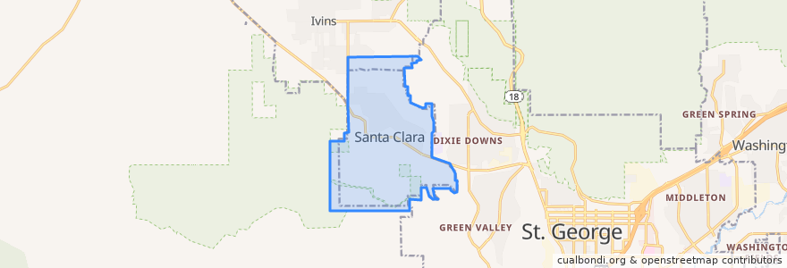 Mapa de ubicacion de Santa Clara.