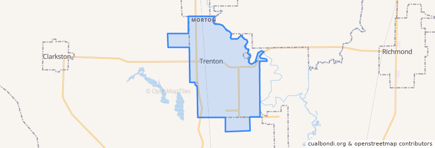 Mapa de ubicacion de Trenton.