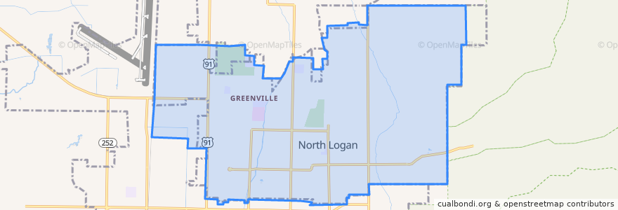 Mapa de ubicacion de North Logan.