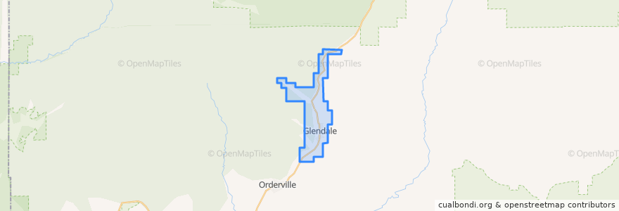 Mapa de ubicacion de Glendale.