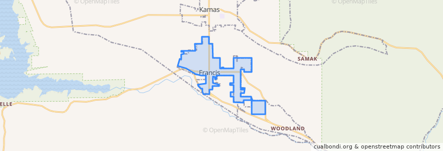 Mapa de ubicacion de Francis.