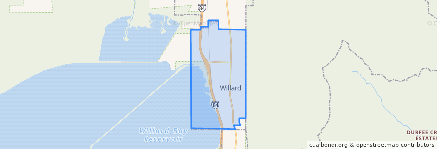 Mapa de ubicacion de Willard.