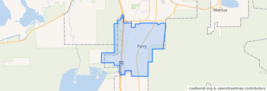 Mapa de ubicacion de Perry.