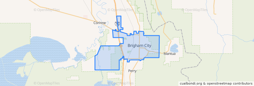 Mapa de ubicacion de Brigham City.