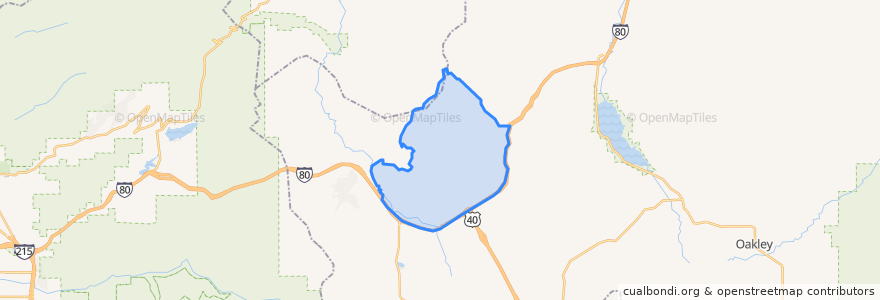Mapa de ubicacion de North Snyderville Basin.